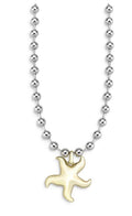 AQUA Eno Two-Tone Starfish Bead Pendant Necklace, 16-19"  