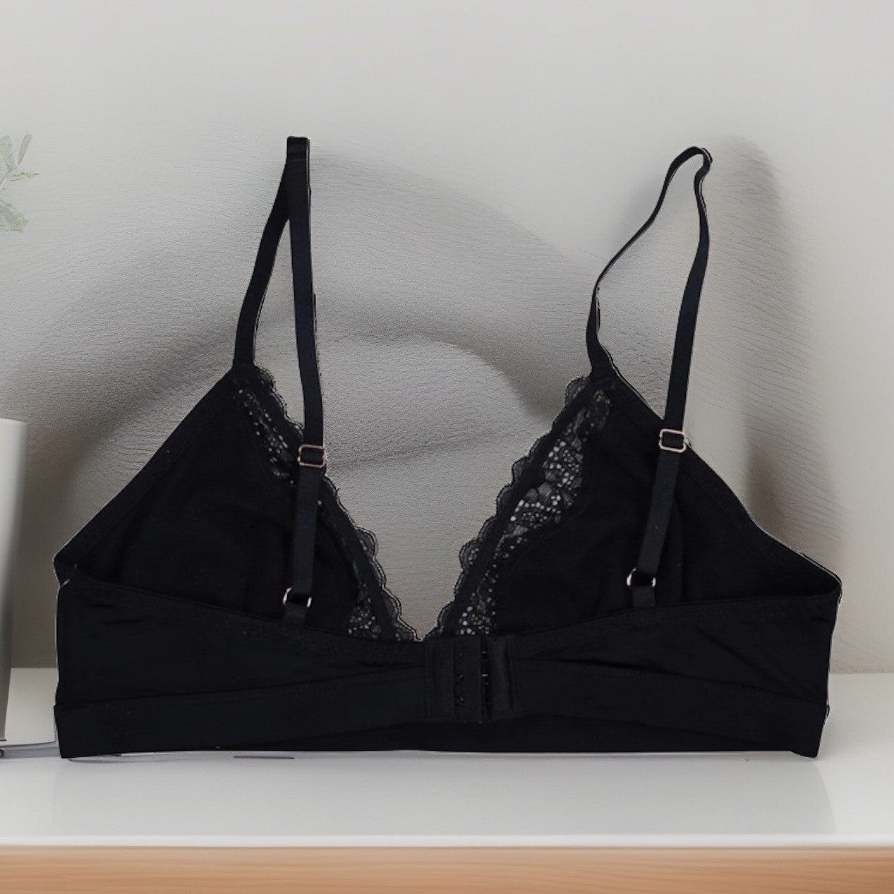 I.n.c. International Concepts Women's Satin Micro Bralette, Black, SMALL