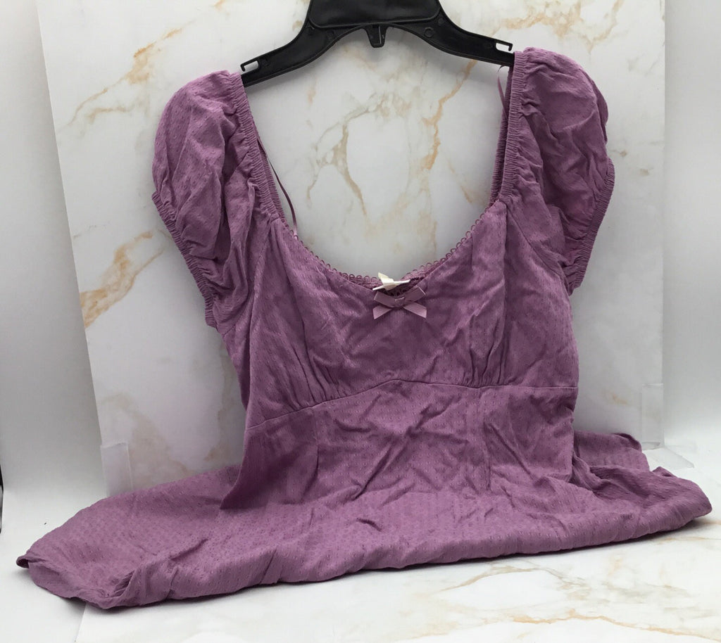 Self Esteem Juniors Textured Smocked Back Empire Waist Dress Purple Small