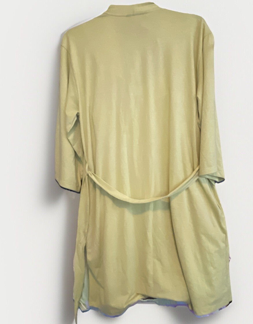 NWT! INC International Concepts  Lace-Trim Satin Chemise & Robe 2pcs Set Size S
