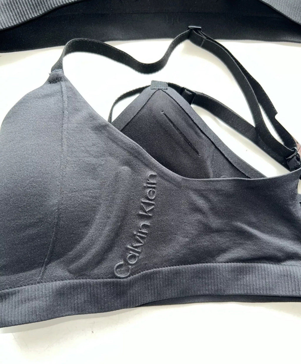 Calvin Klein Bonded Flex Lightly Lined Bralette, Black, Size XS