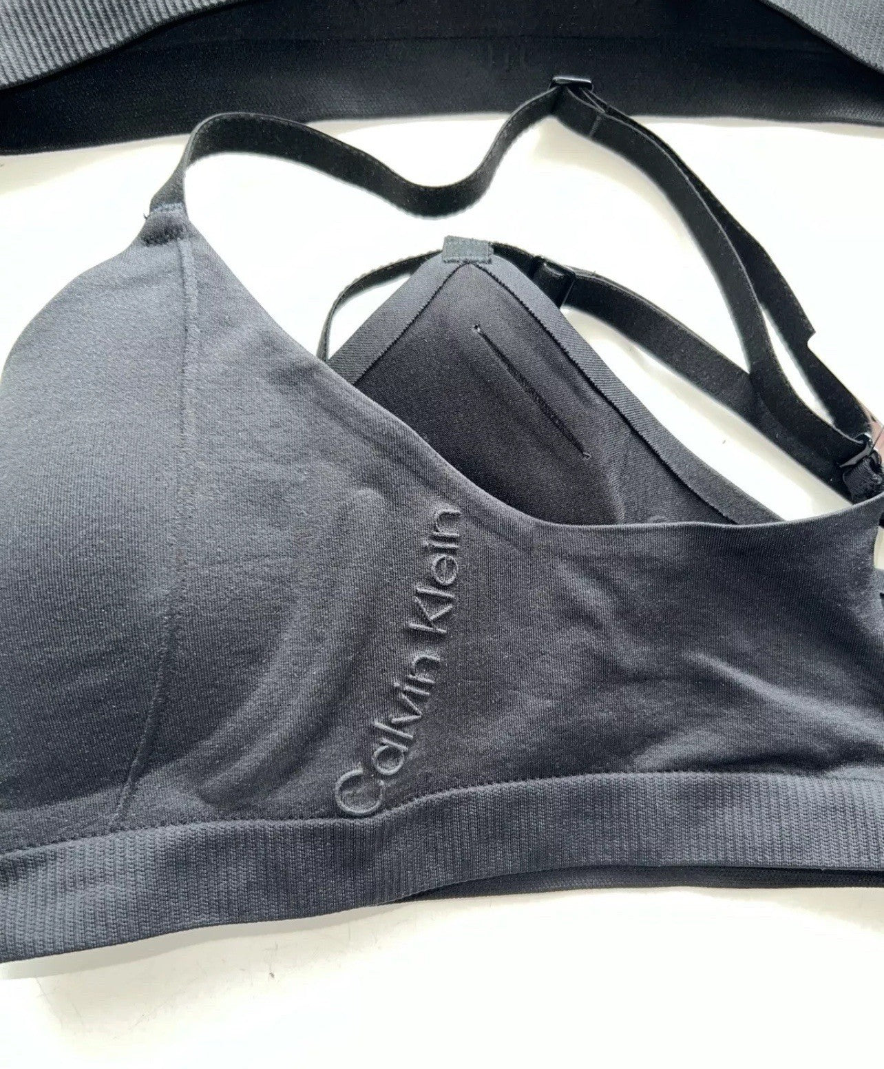 Calvin Klein Bonded Flex Lightly Lined Bralette, Black, Size XS
