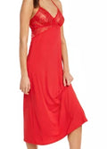 I.N.C. International Concepts Lace Long Nightgown Size XL Red