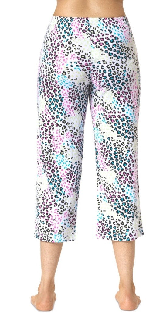 Hue Women's Spring Leopard Printed Capri Pajama Pants XL