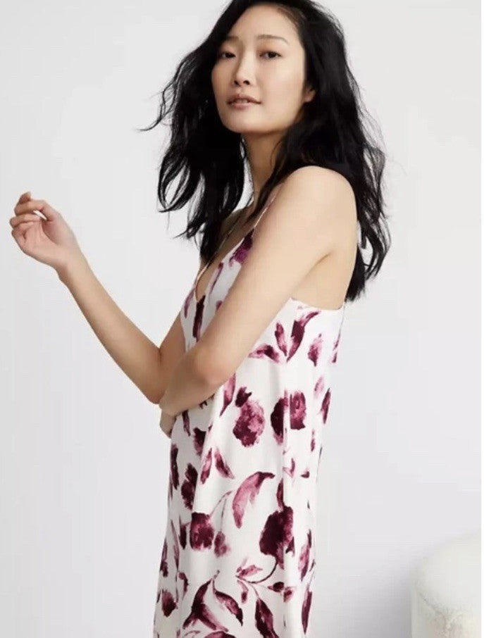 State of Day Women's Crepe de Chine Chemise Wtrcolor Floral XXL
