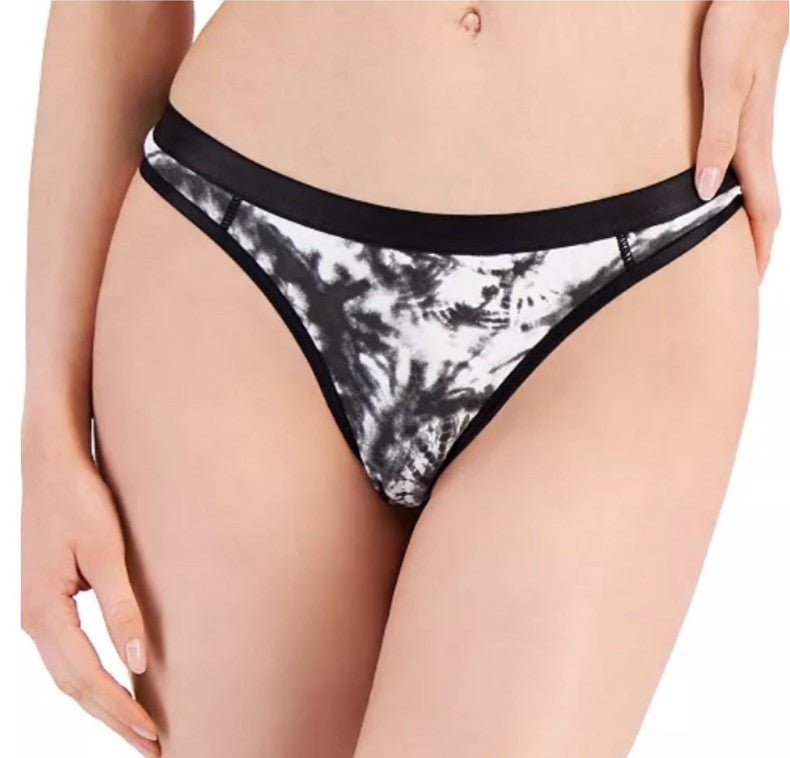 JENNI Women's Thong, TieDye Black, Small