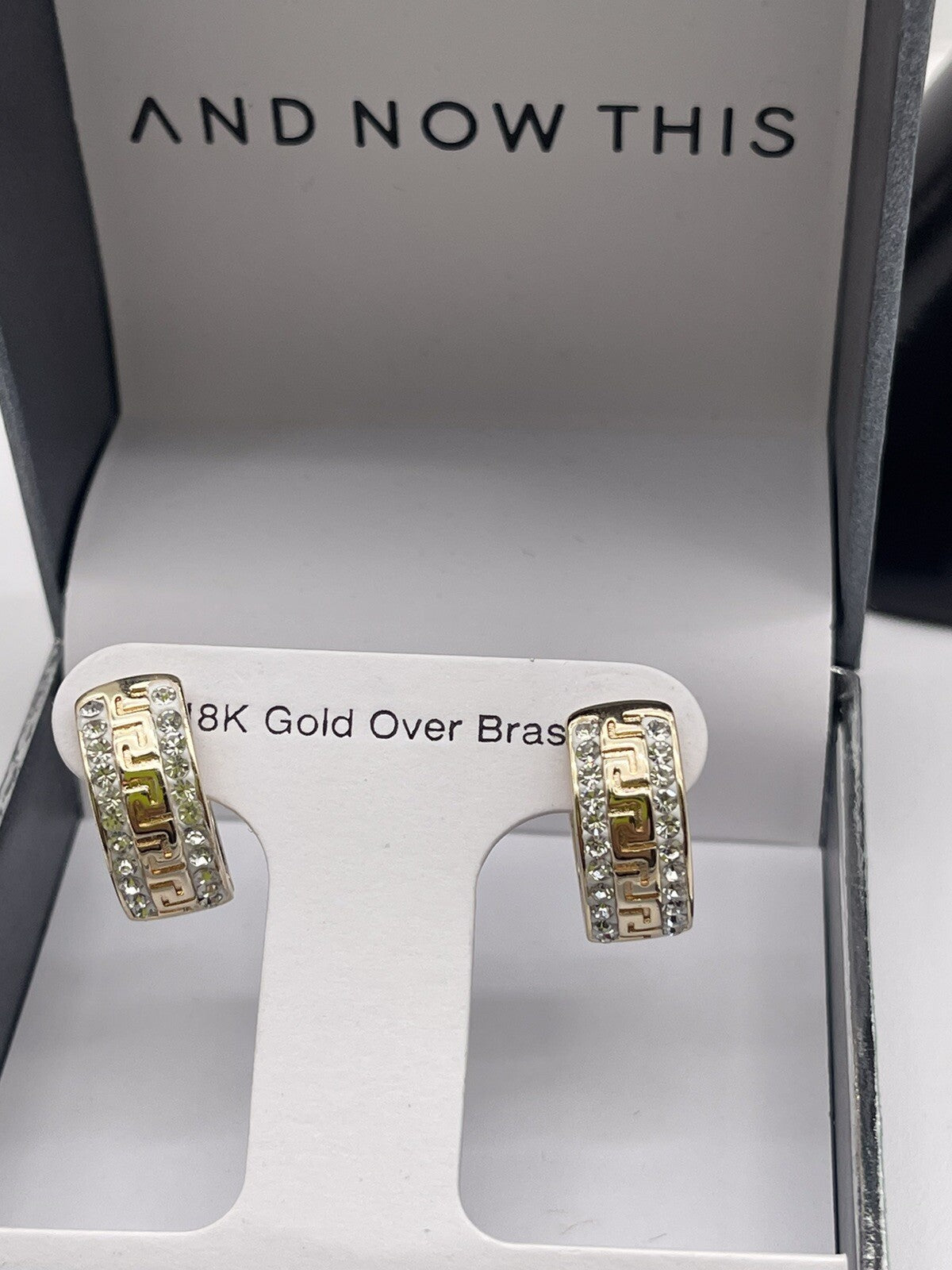 And Now This 18k Gold Over Brass Hoop 