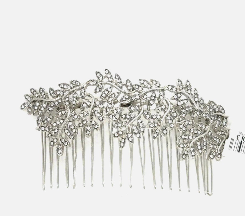 INC International Concepts Silver-Tone Pavé Vine Hair Comb