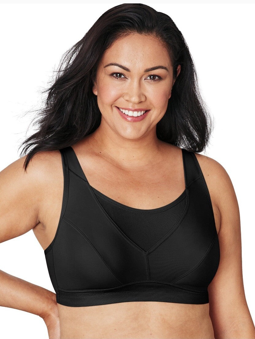 Playtex Women's Secrets Bounce Control Wireless Bra  Black 38DDD