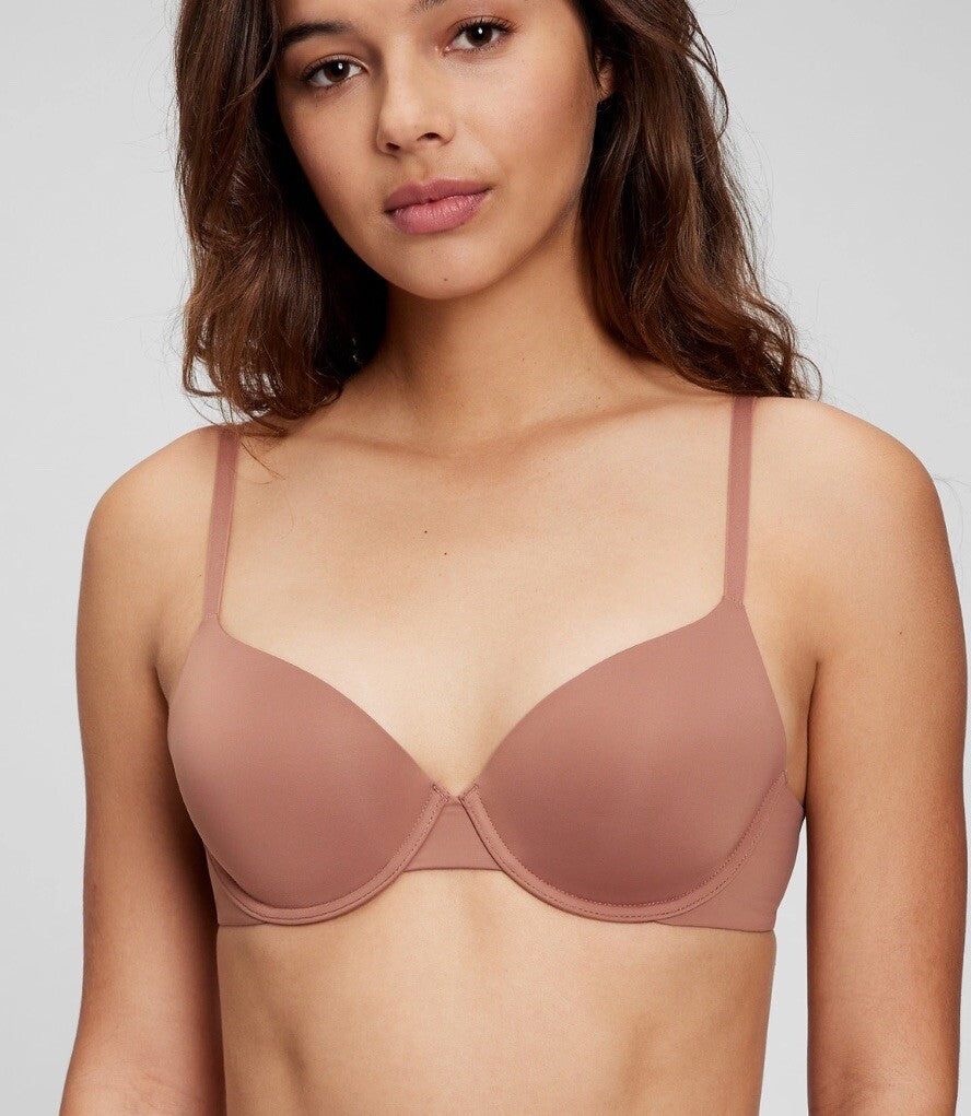 GapBody Everyday T-shirt Bra 32D Maubey Brown 