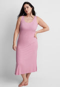 State of Day Women's Ribbed Modal Blend Tank Nightgown Mauve Orchid XS