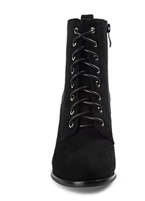 Journee Collection Women's Baylor Lace Up Bootie Black Size 11