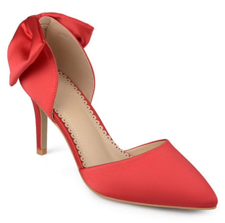 Journee Collection Women's Tanzi Bow Stilettos Red 10