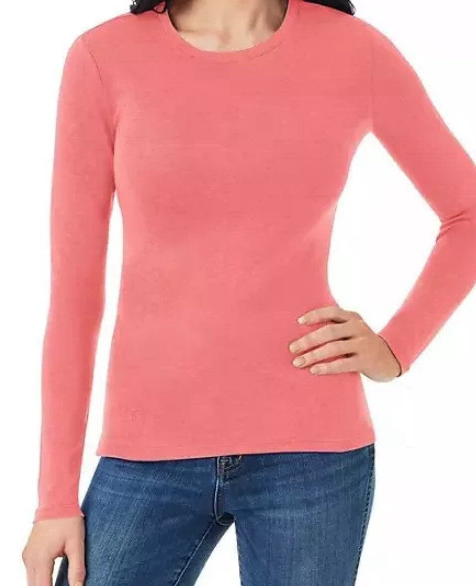 Member's Mark Women's Long Sleeve Soft Essential Crewneck Tee Size M