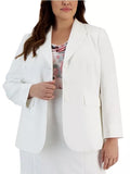 Plus Womens Office Career Suit Jacket White 18W