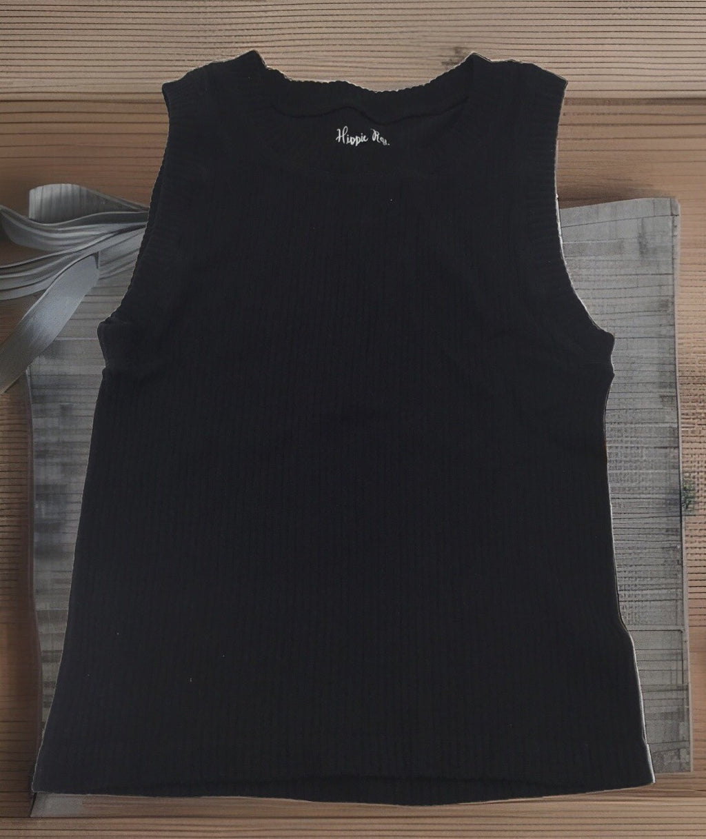 Hippie Rose Juniors Ribbed Crop Tank Top Black XS