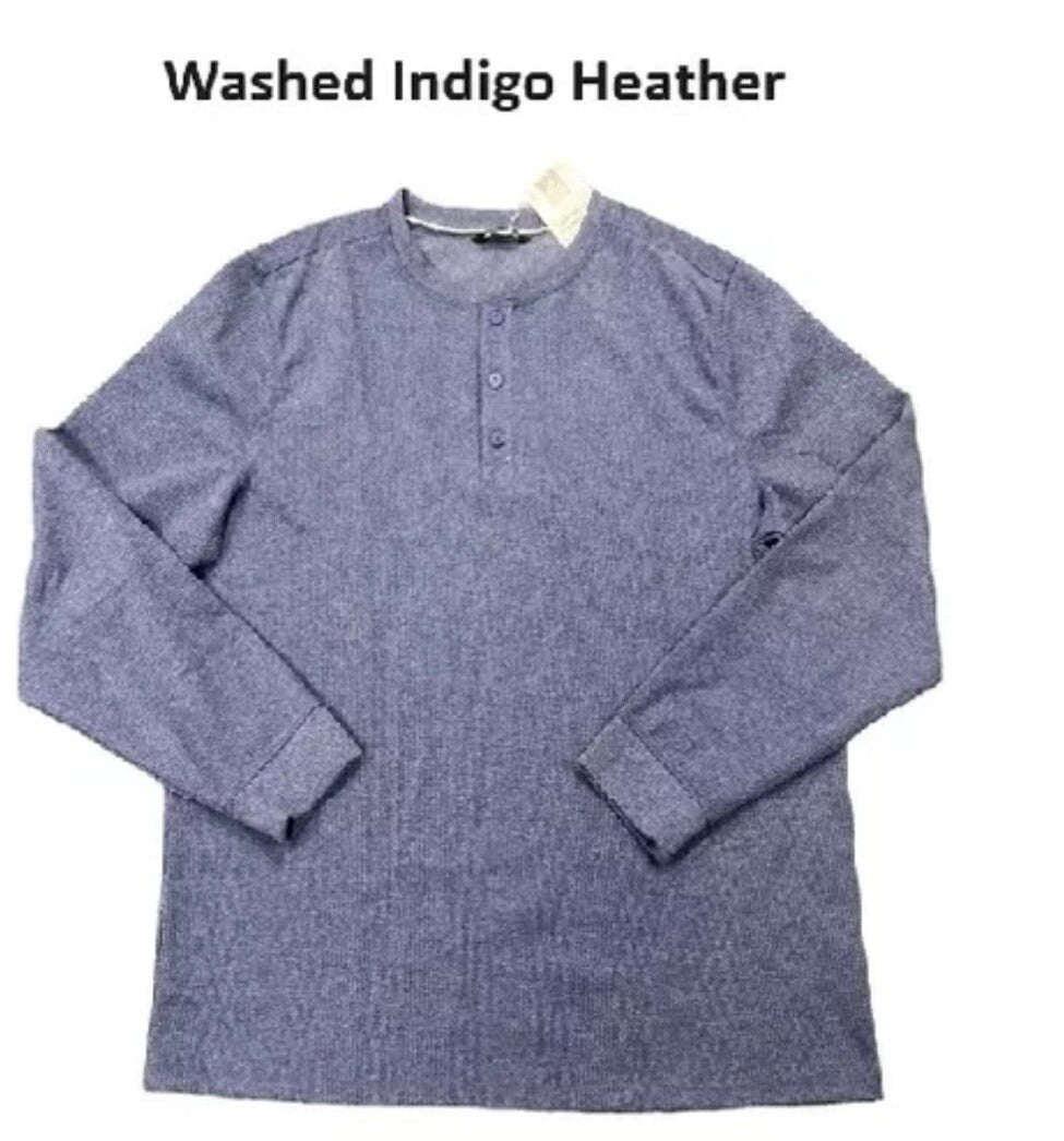 Member's Mark Men's Waffle Knit Long Sleeve Thermal Henley Shirt