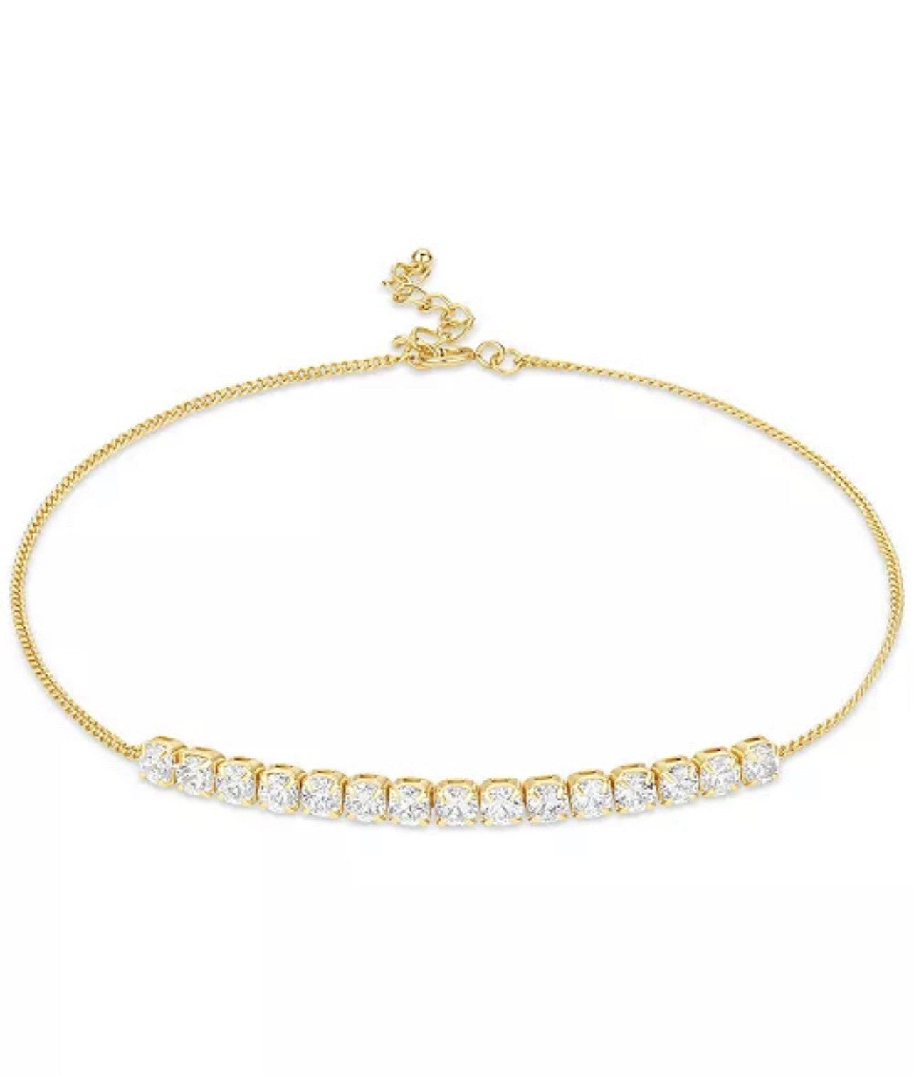 Giani Bernini Cubic Zirconia Linear Ankle Bracelet, Created for Macy's - GOLD