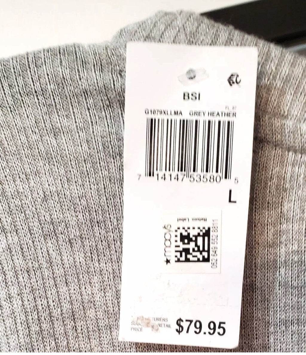 Gap Women's Grey GapBody 2-Pc Packaged Long-Sleeve Jogger Pajamas Set, Size L