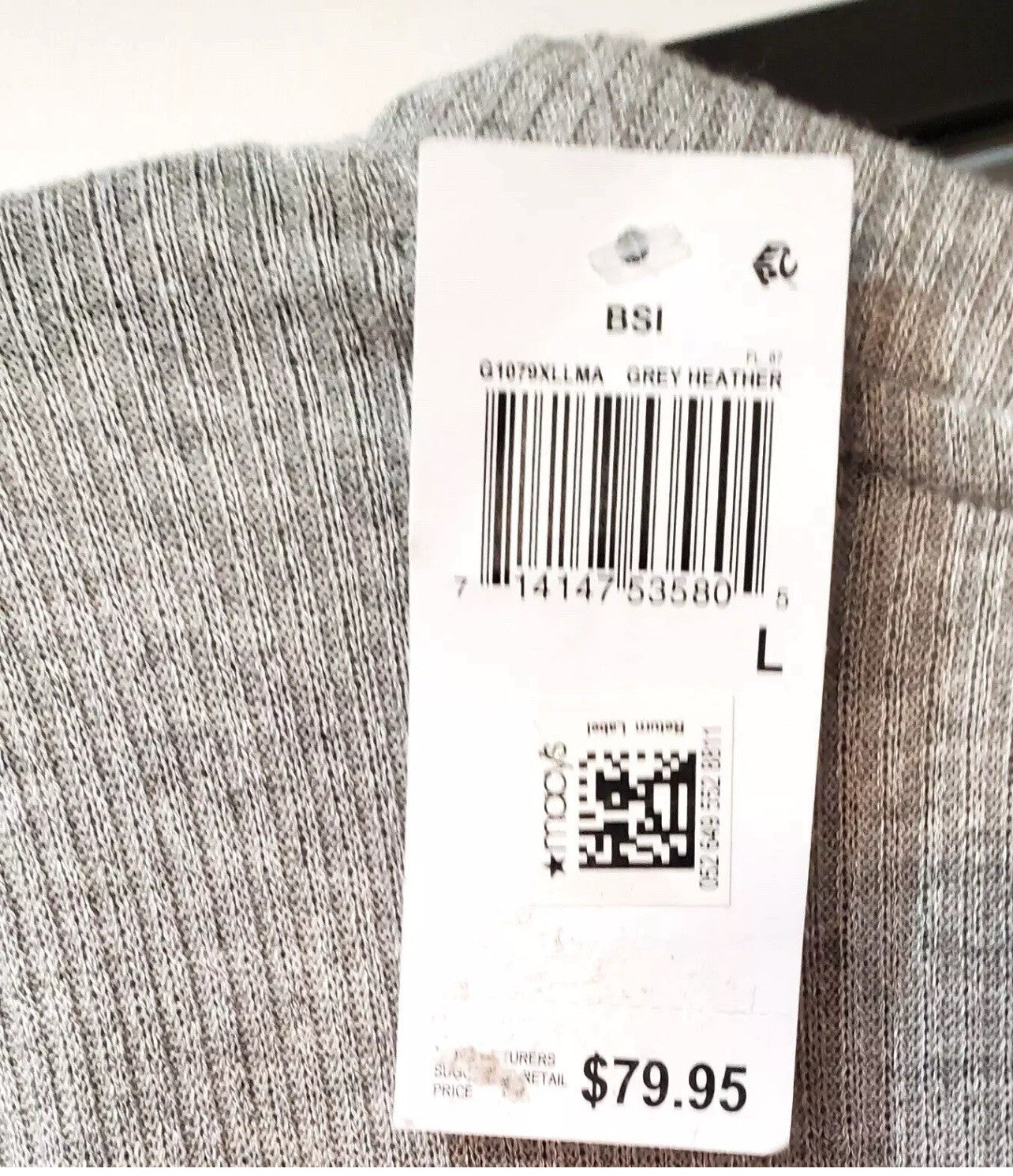 Gap Women's Grey GapBody 2-Pc Packaged Long-Sleeve Jogger Pajamas Set, Size L