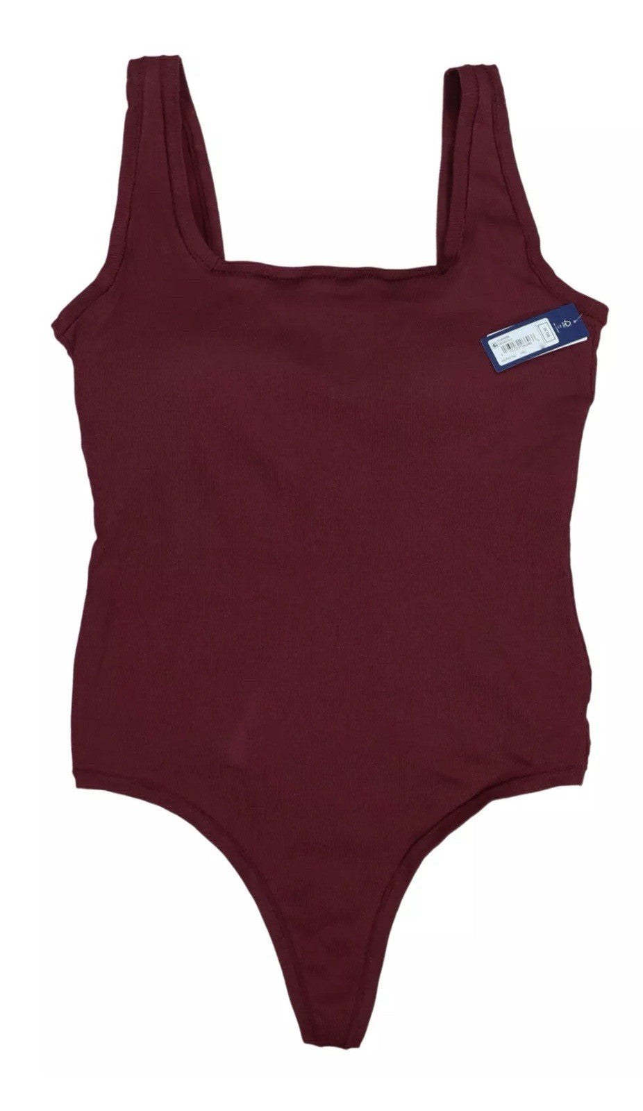 GapBody Women's Logo Comfort Thong Bodysuit Windsor Wine,  Size M