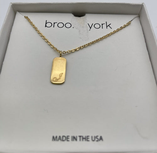 Brook & York Women’s Sloan Initial Pendant Necklace Letter J