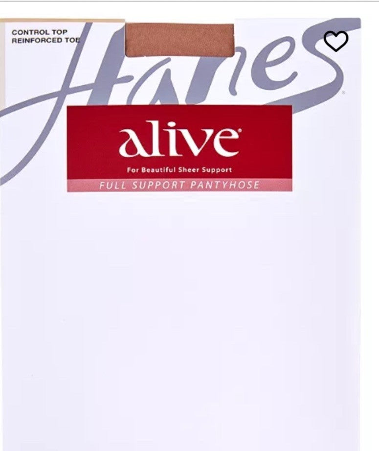 Hanes 810 Alive Full Support Control Top Size F Barely Black