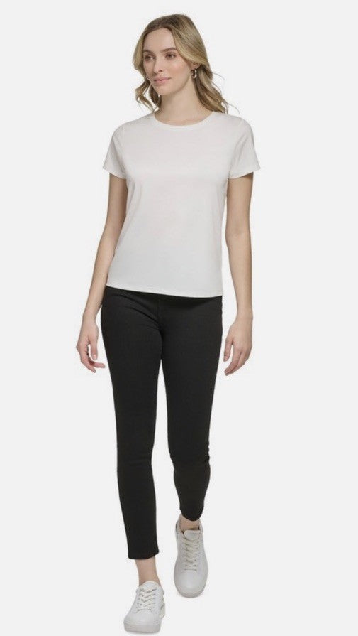 Calvin Klein Women's Crew Neck Tee Soft White Small 