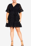 City Chic Garden Kisses Dress - black Plus Size XS