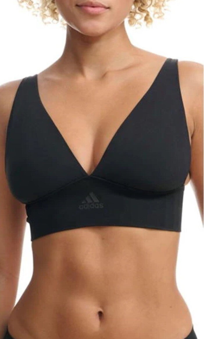  adidas Sport Active Seamless Micro Stretch Long Line Plunge Bra S Black 