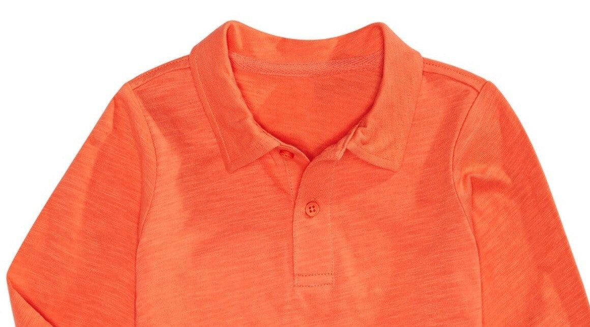 First Impressions Infant Boys Brings Him A Comfy Polo Shirt,Orange 18 Months