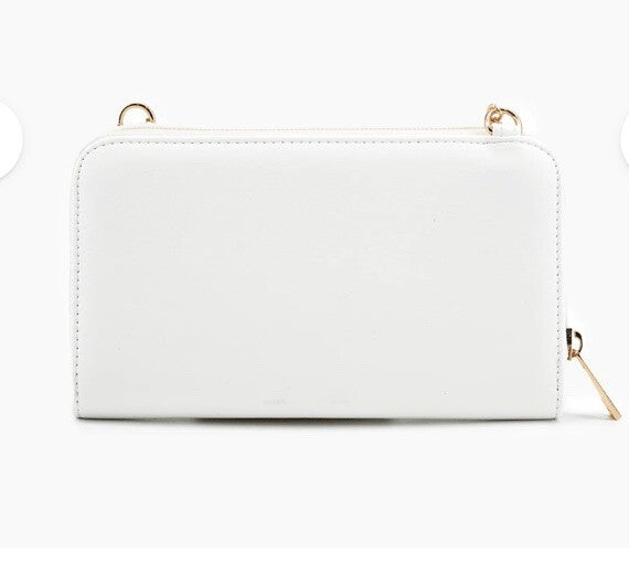 DAPHNE HEART WALLET CROSSBODY BAG WHITE 