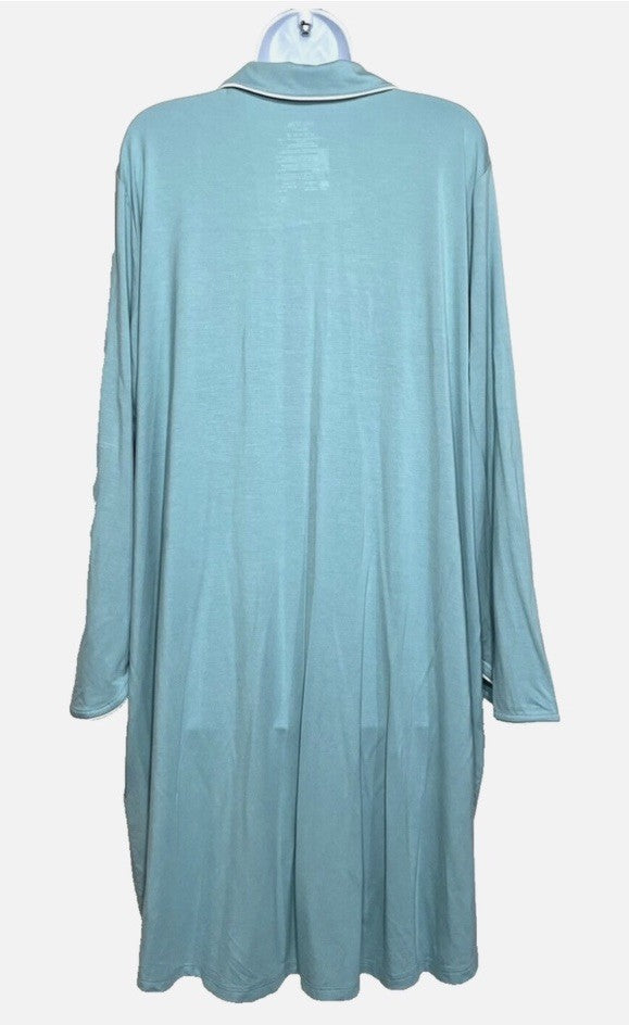 State of Day Women's Notch Collar Sleepshirt XS Nile Blue