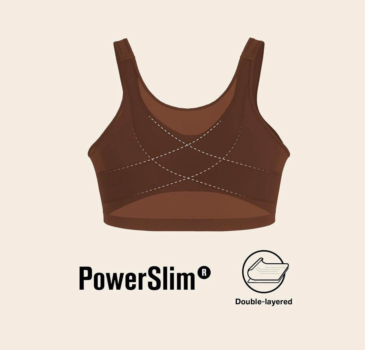 Leonisa Front Closure Posture Corrector Bra - Full Coverage Bras, Brown,38C