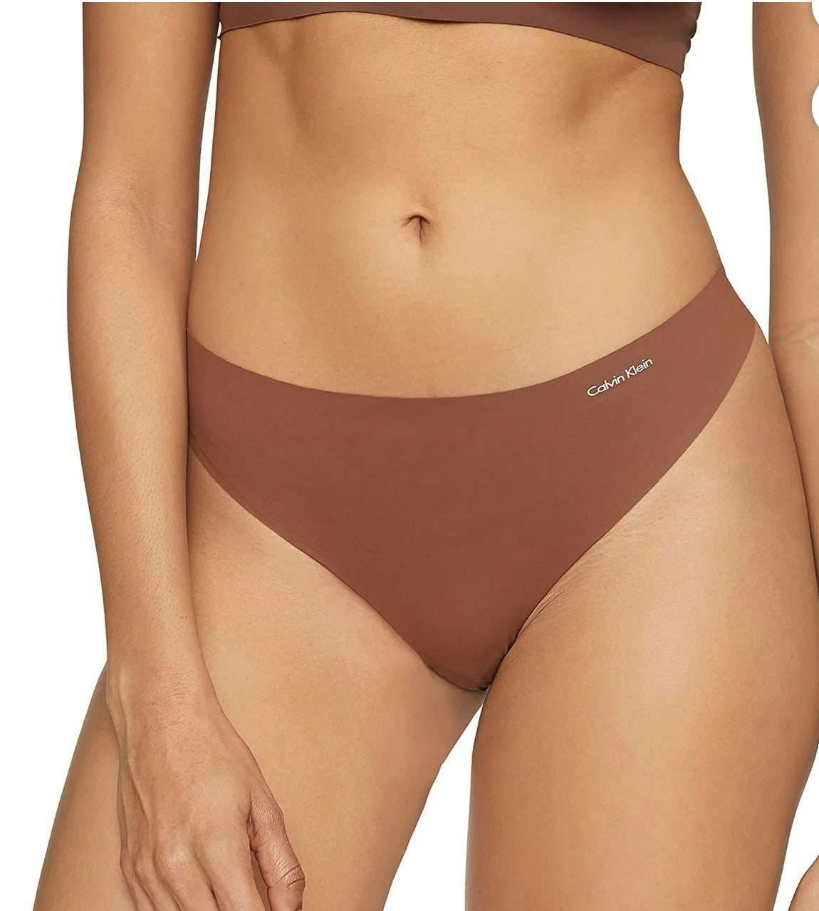 Calvin Klein Women's Invisibles Thong Multipack Panty Chestnut X-Large mujer