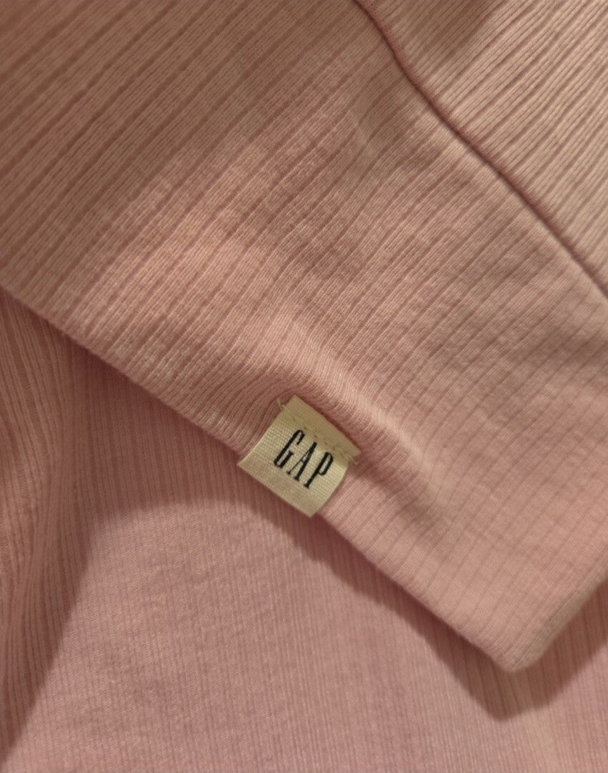 Gap GapBody Women's Ribbed Short-Sleeve Pajama Top - Butterfly Pink Size Small