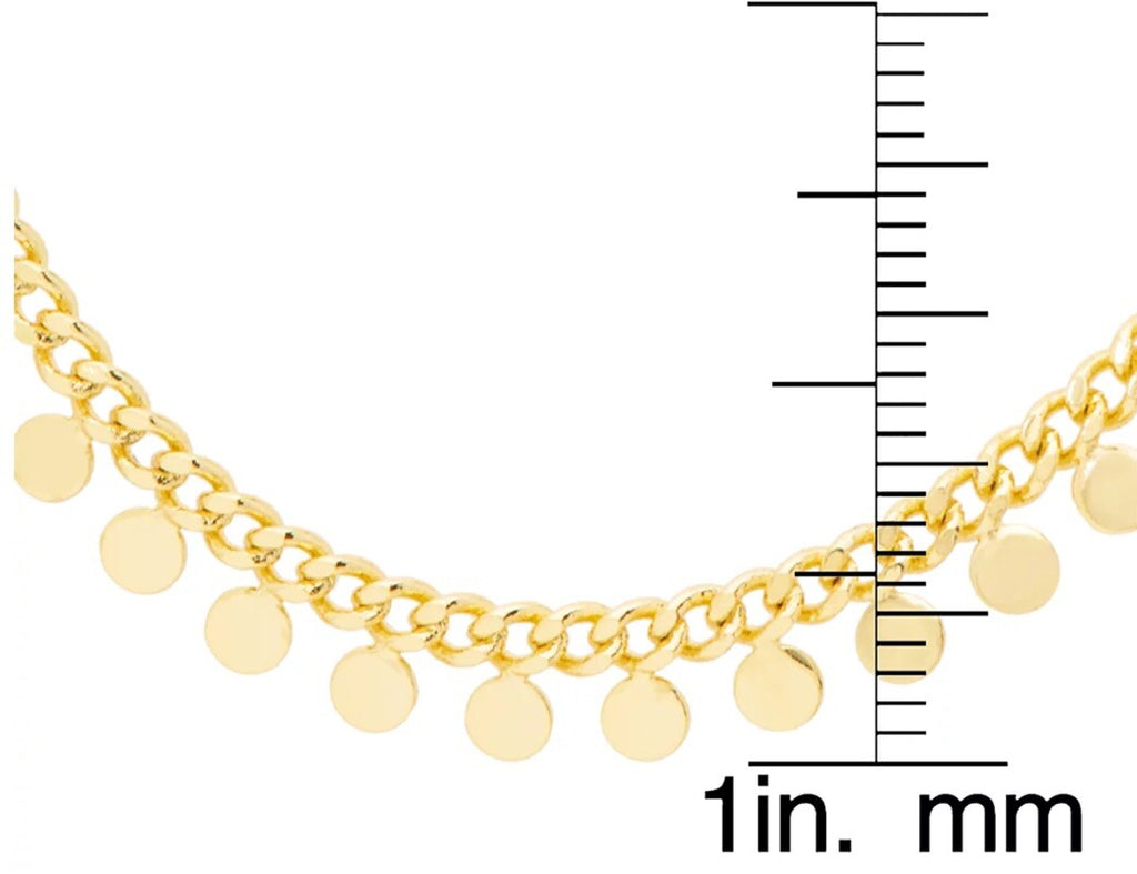  Macy's Gold Plated Dangling Discs Necklace
