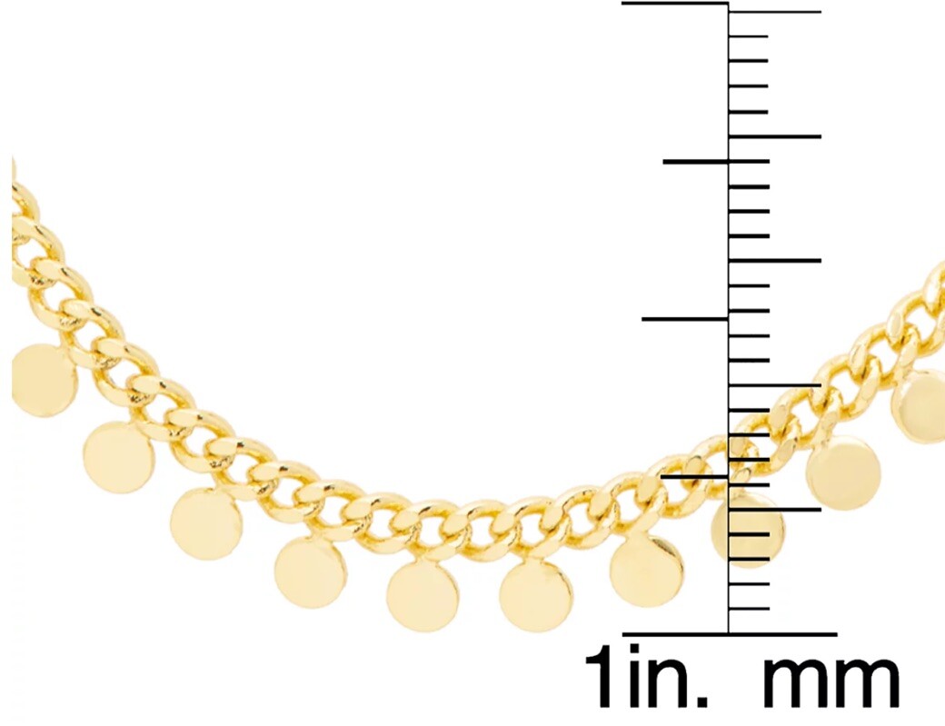  Macy's Gold Plated Dangling Discs Necklace