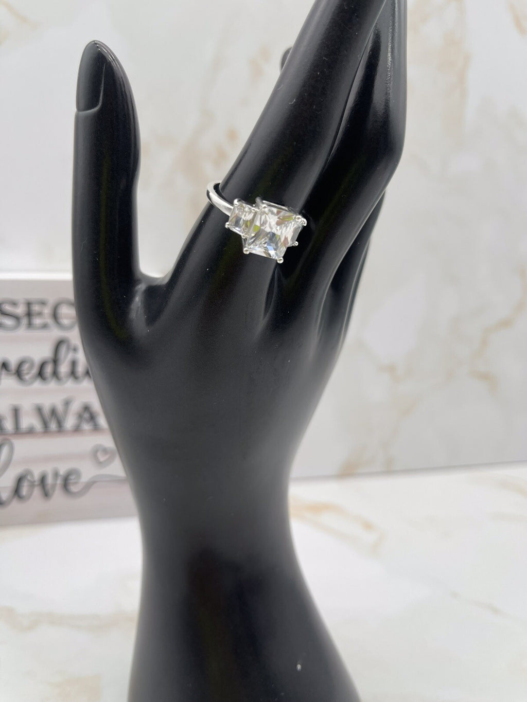 Character Club Cubic Zirconia Silver Plated Women’s Ring Size 9-