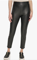 Women's DKNY Jeans Faux-Leather Ankle-Leggings Black Size large