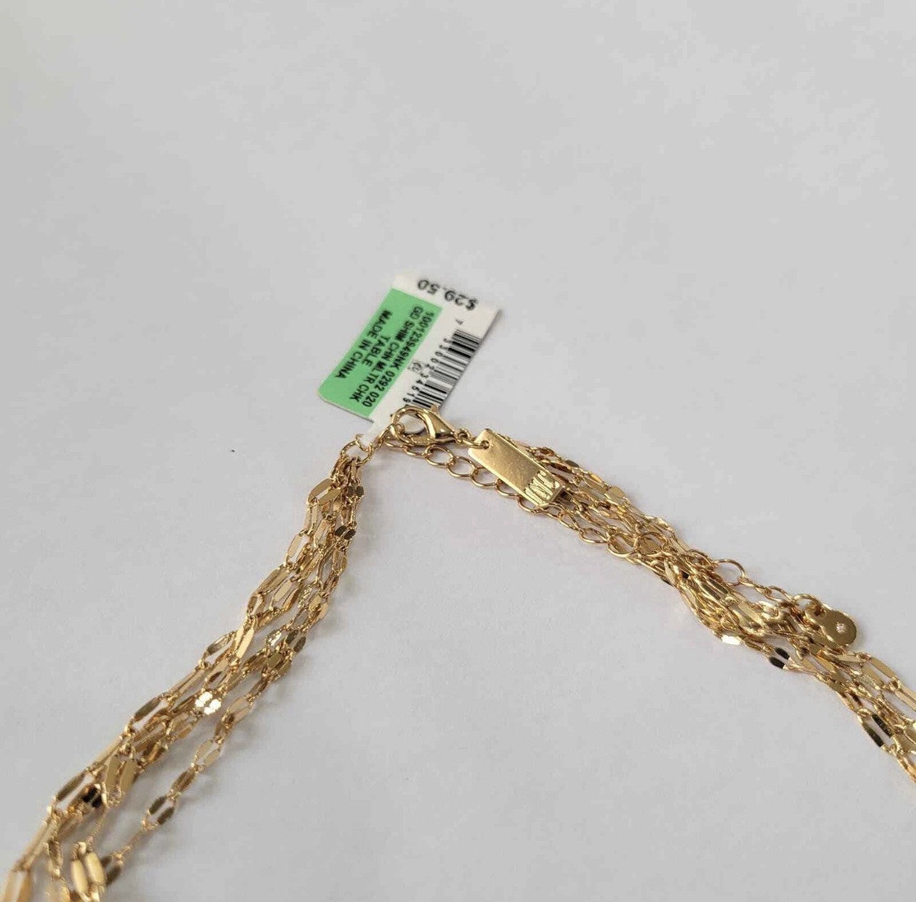 Inc International Concepts Gold-Tone Shimmer Chain Multi-Row Necklace, 16″ + 3″