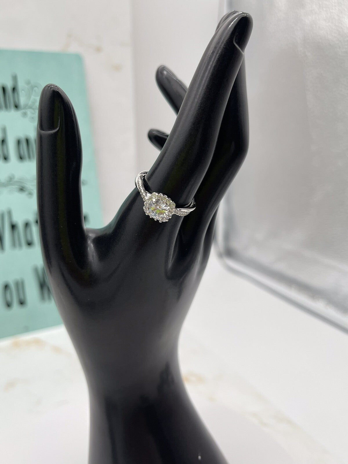 Giani Bernini Cubic Zirconia Sterling Silver Halo Ring Sz 9-New Authentic
