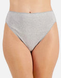 Charter Club Everyday Cotton High-Cut Brief Heather Storm SZ XXL