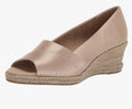 Easy Street Women's Jasper Super Flex Espadrille Sandals Natural Thai Silk 8ww