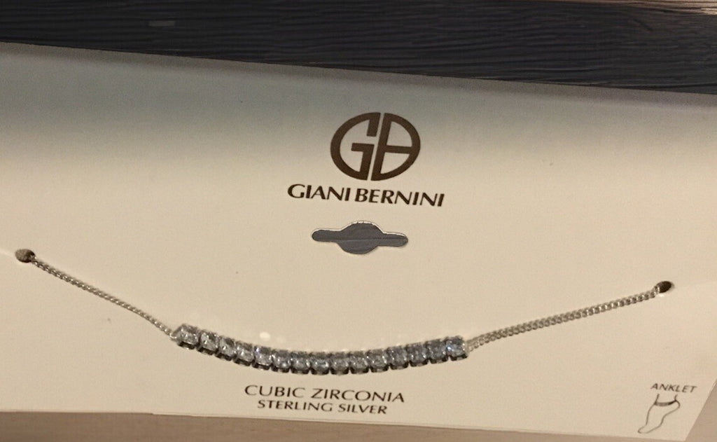 Giani Bernini Cubic Zirconia Sterling Silver Anklet 