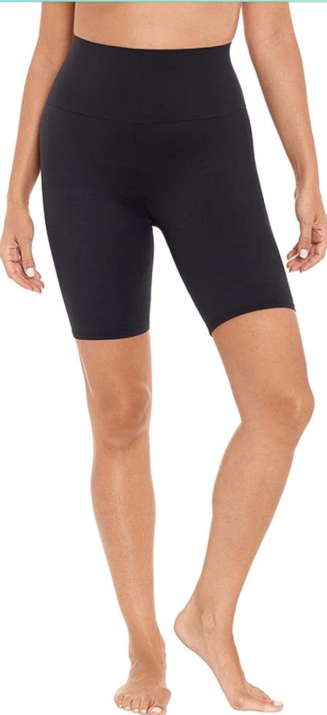 Miraclesuit Tummy Control Shaping Bike Shorts Deep Black S - 2366 Small