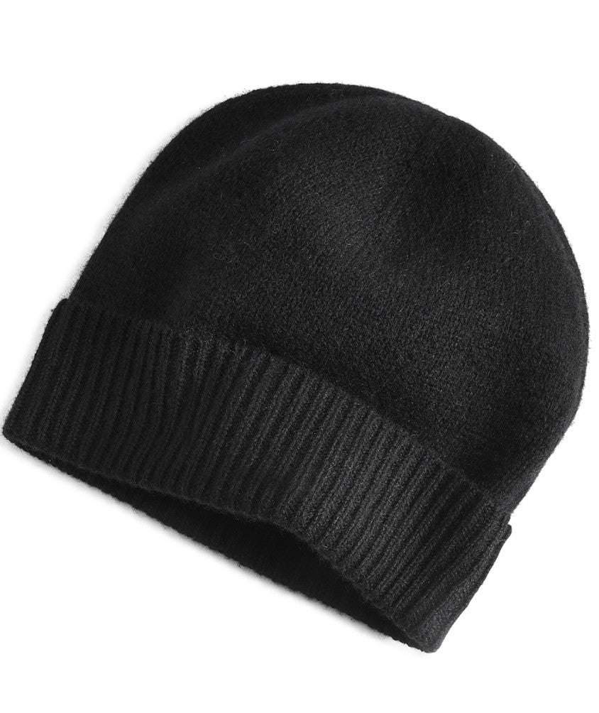 Charter Club Cashmere Cuffed Beanie Black ONE SIZE