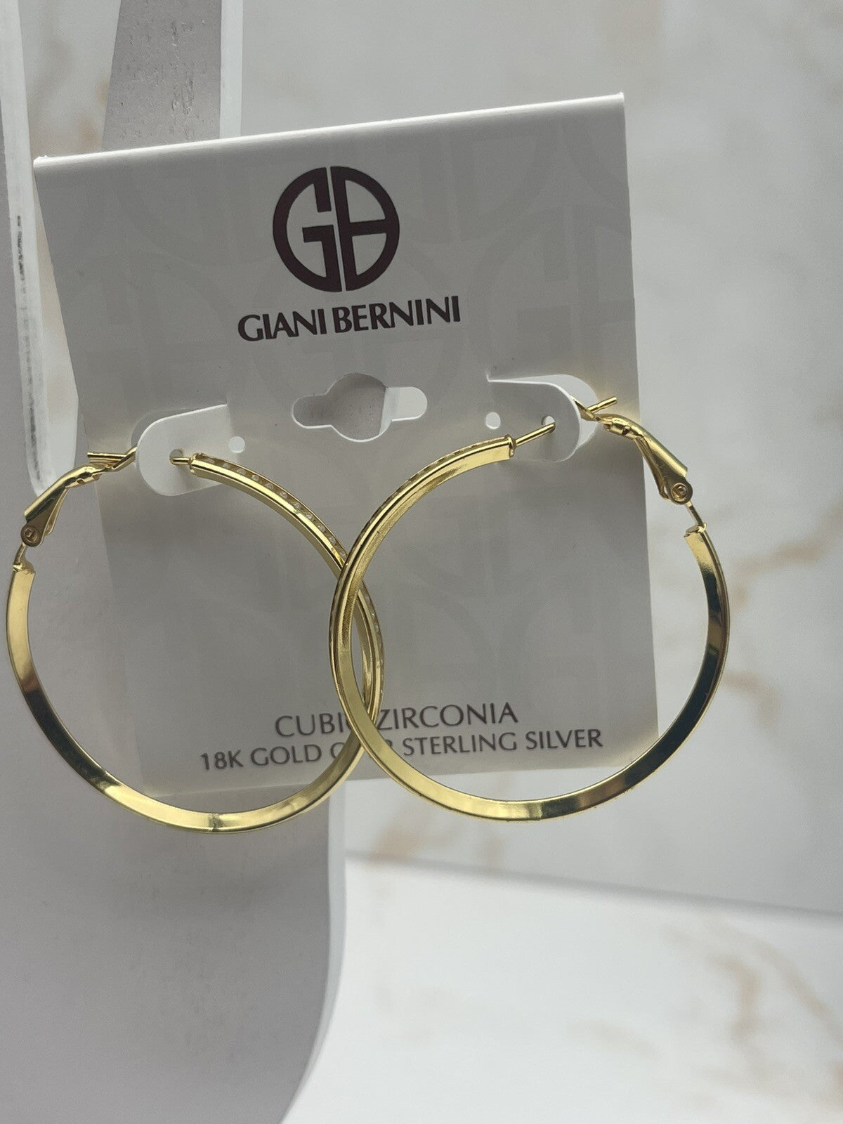 GIANI BERNINI Cubic Zirconia Medium Hoop Earrings, 1.5