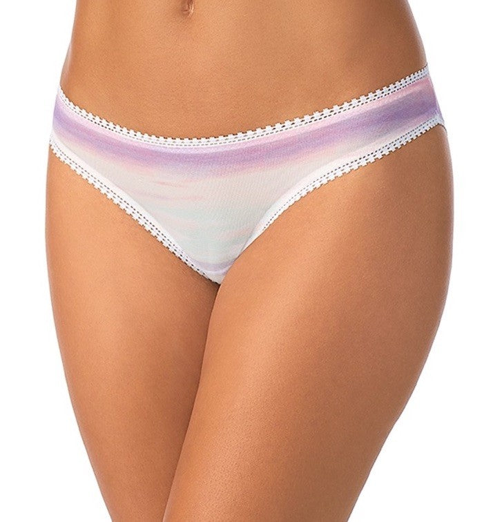  On Gossamer Mesh Hip Bikini Large Sunsetstripe White