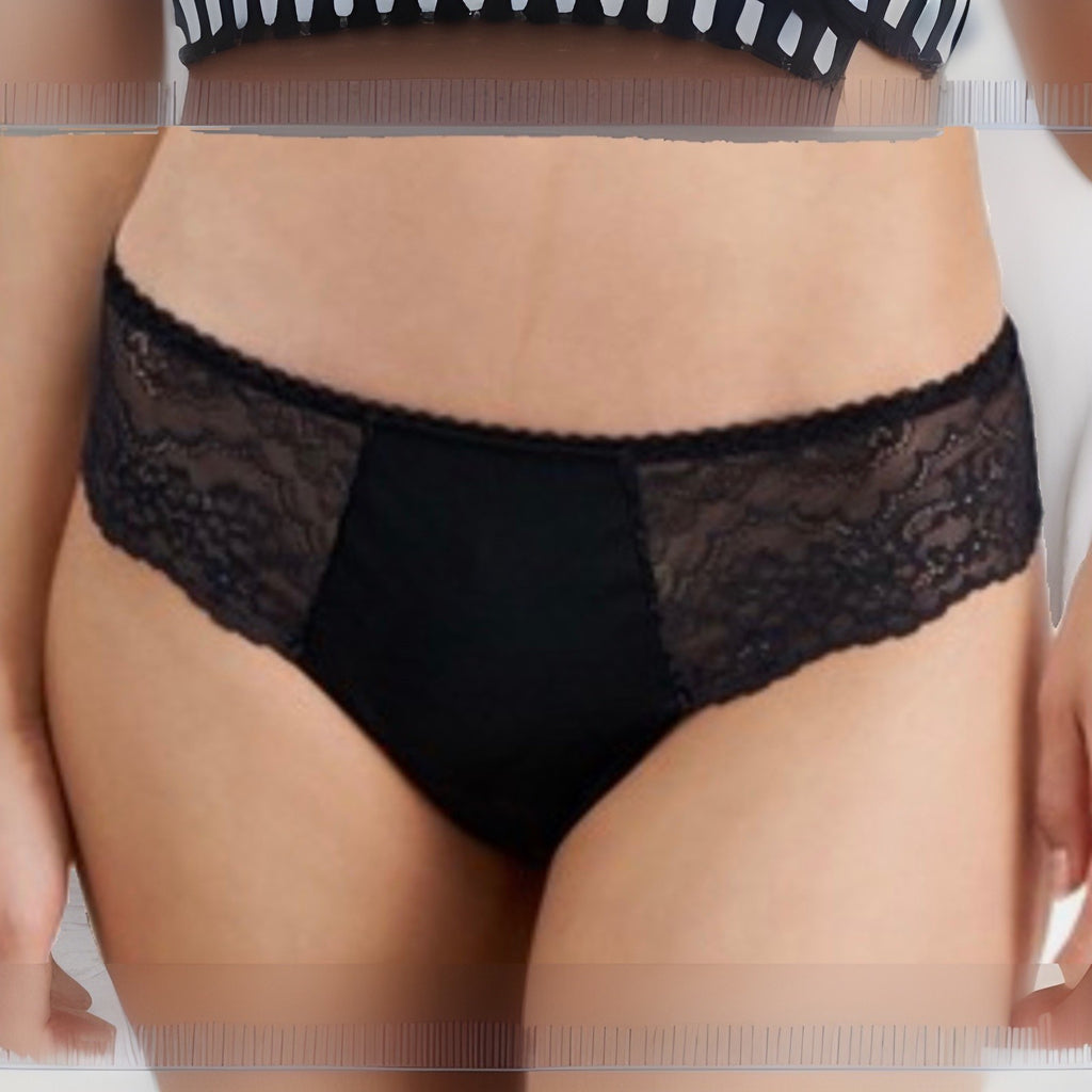 INC International Concepts Satin Micro Thong Panty Black M